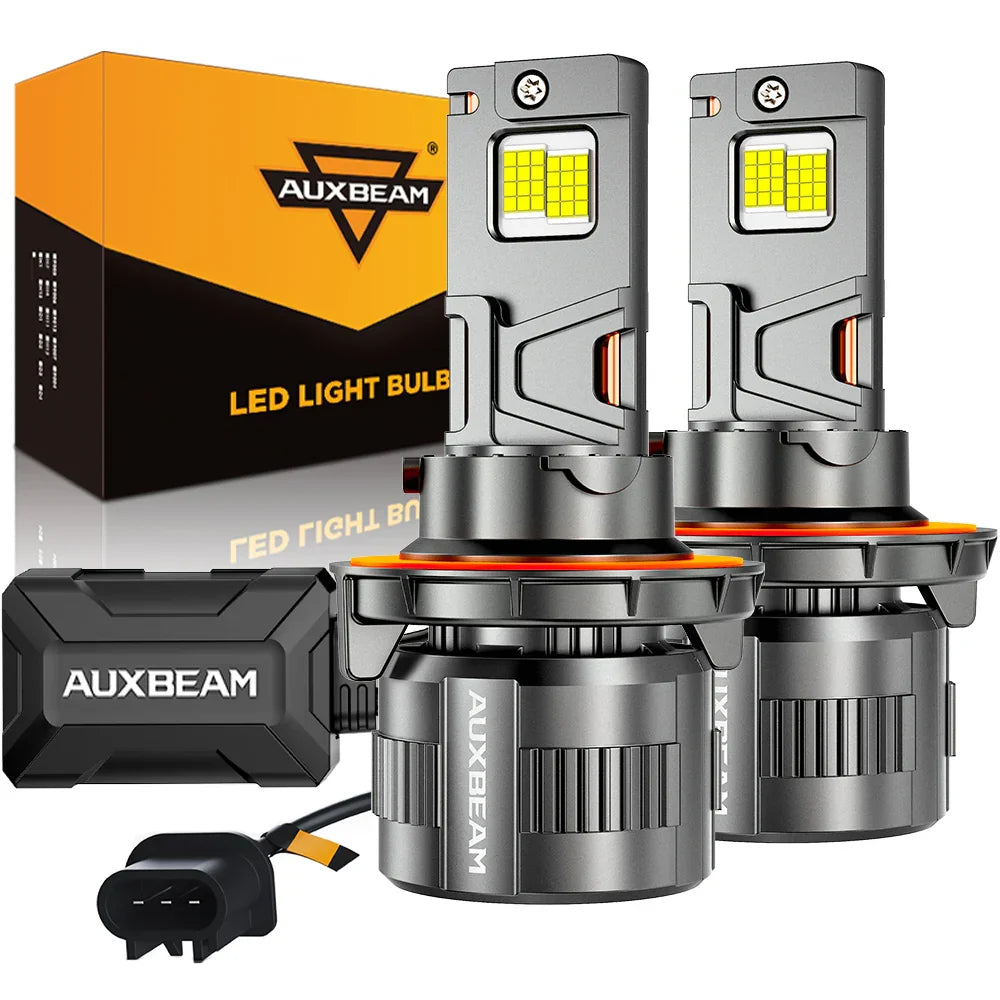 🆕H13/9008 LED Headlight Bulbs 130W 32000LM F35 Series Dual Compatibility 12V/24V 6500K Cool White | 2 Bulbs — Auxbeam product