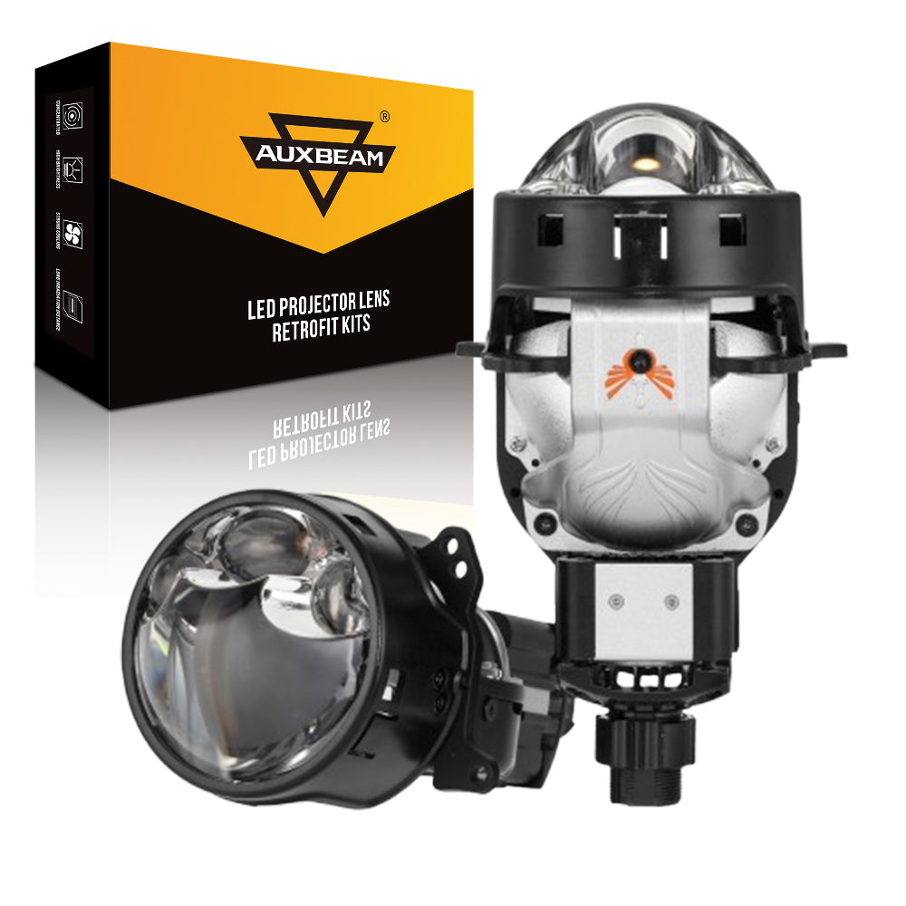 🆕3 Inch Bi-LED Projector Headlight with Triple Beam Laser Assist 108W 6000K C6 Series Non-Destructive & Retrofit Compatible Upgrade Kit — Auxbeam product
