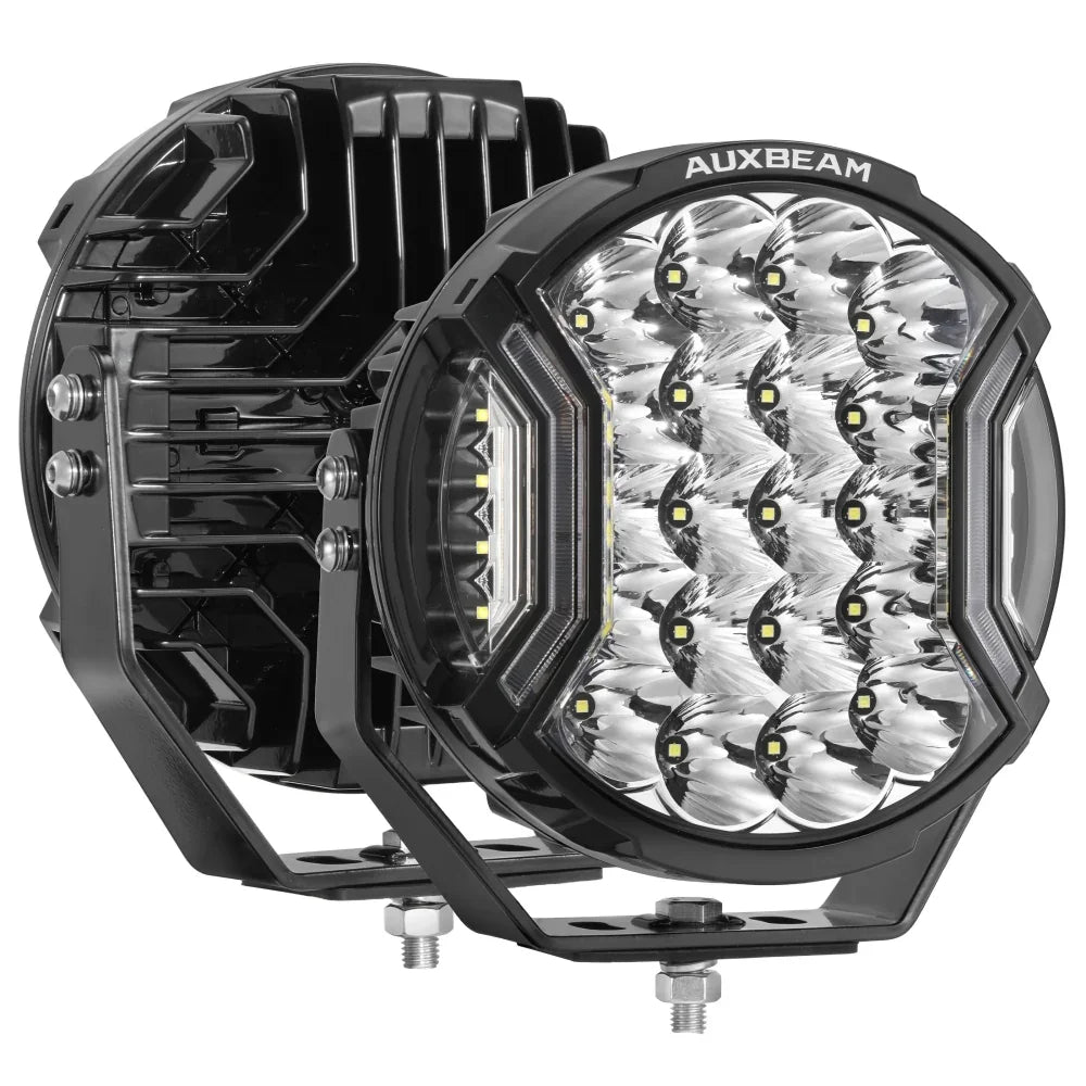 V-ULTRA Series | 9 Inch 300W LED Side Shooter White Driving Lights with Amber DRL — Auxbeam product