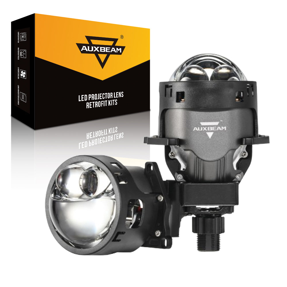 3 Inch 110W 6000K Bi-LED Projector Headlight Dual Laser Beam S8 Series Non-Destructive & Retrofit Compatible Upgrade Kit — Auxbeam product