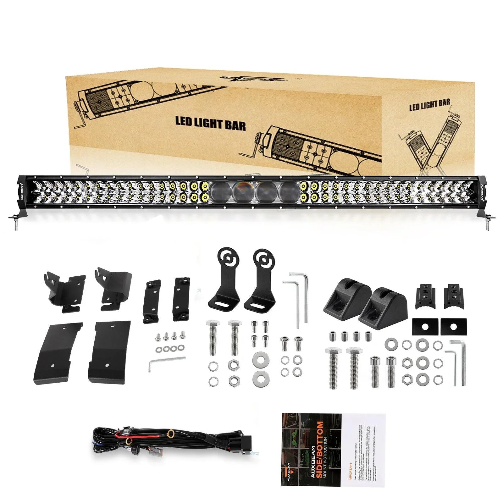42 Inch 5D-PRO Series LED Light Bar & Car Roof Windshield LED Light Bar Mounting Bracket For Ford Bronco 2/4 Door 2021 2022 — Auxbeam product