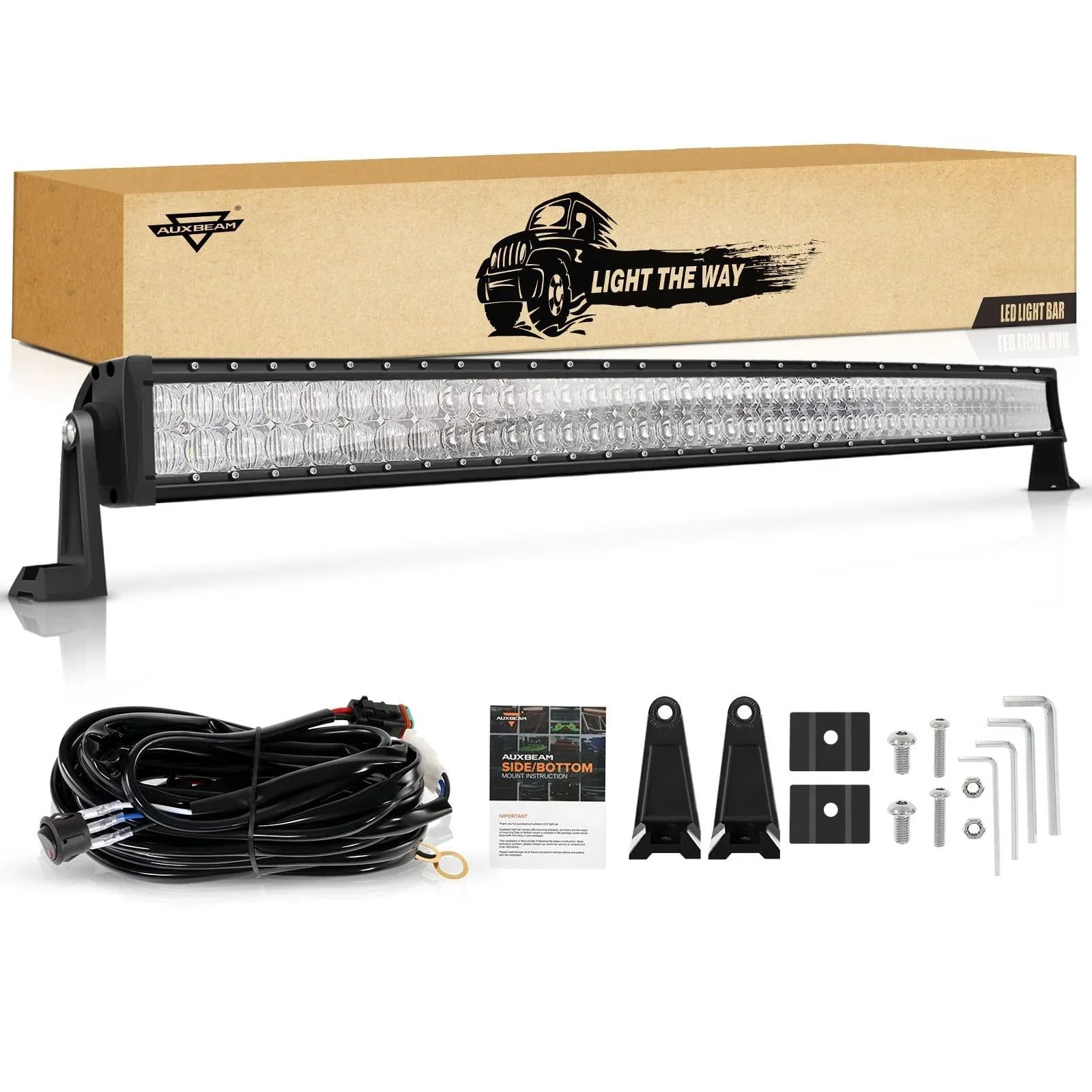 5D Series 50 Inch Combo Beam Dual Row Curved Off Road LED Light Bar — Auxbeam product