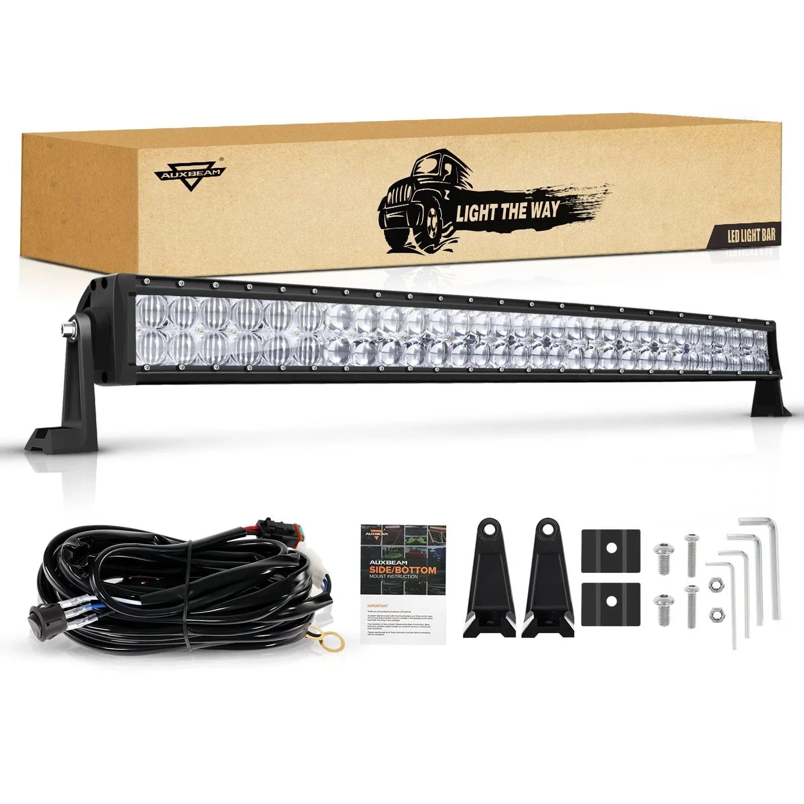 5D Series 42 Inch Combo Beam Dual Row Curved Off Road LED Light Bar — Auxbeam product