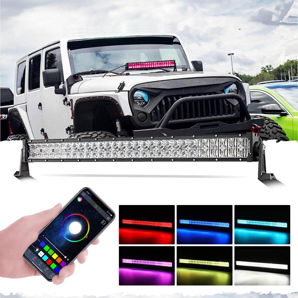 V-PRO Series 22Inch/32 Inch/42 Inch/52Inch RGBW Color Changing Off Road Led Light Bar — Auxbeam product