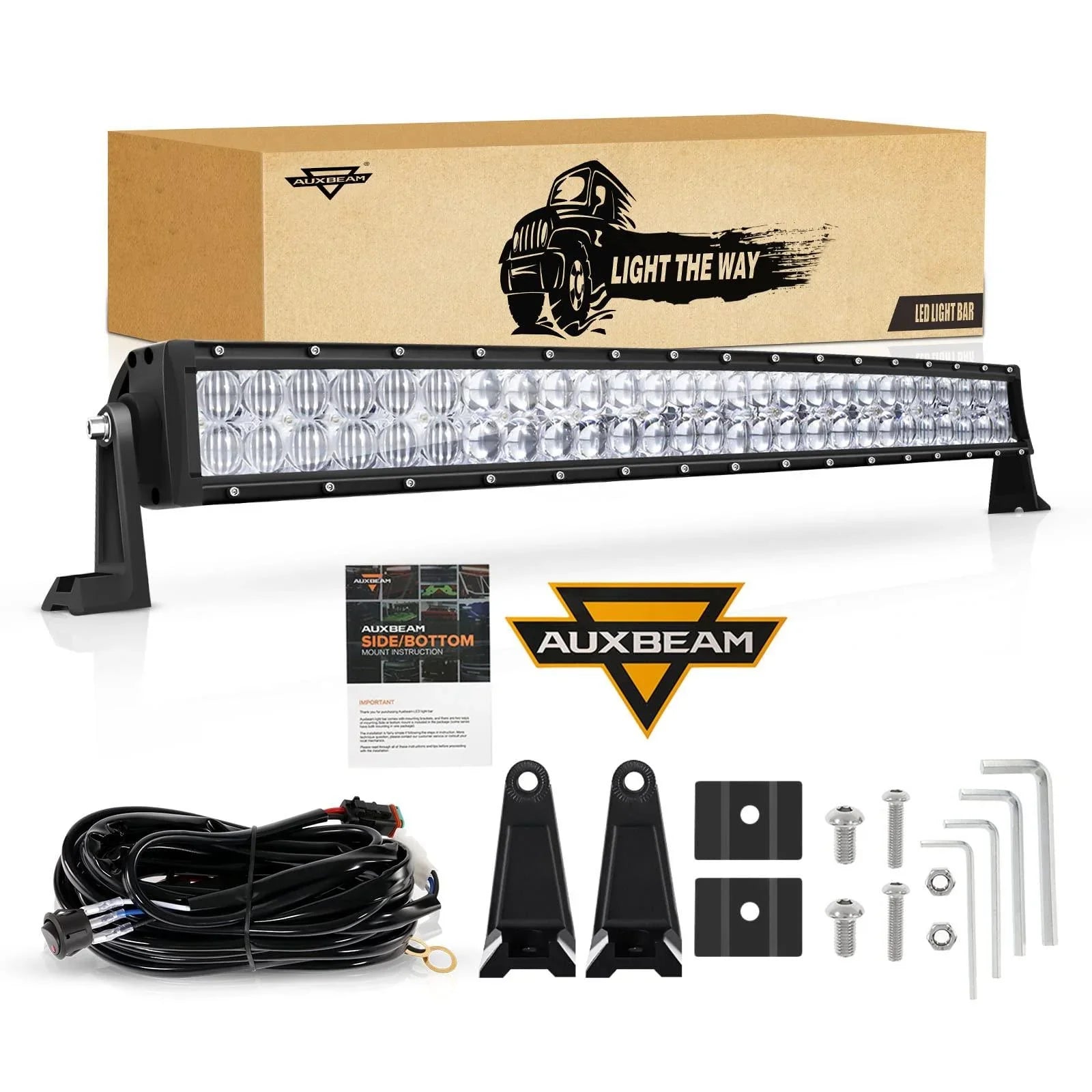 5D Series 32 Inch Combo Beam Dual Row Curved Off Road LED Light Bar — Auxbeam product