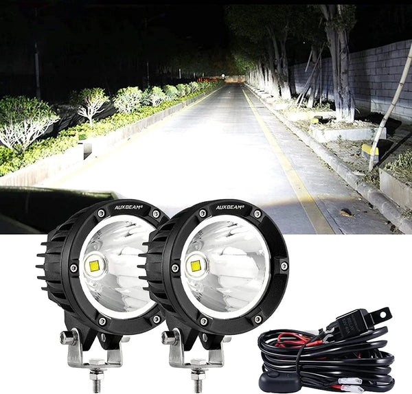 C4 Series | 4 Inch 100W Spot Round LED Pods White LED Driving Lights — Auxbeam product