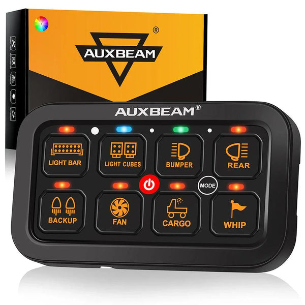 RGB Series 6/8/12 Gang LED Switch Panel,Off Road Light Controller — Auxbeam product