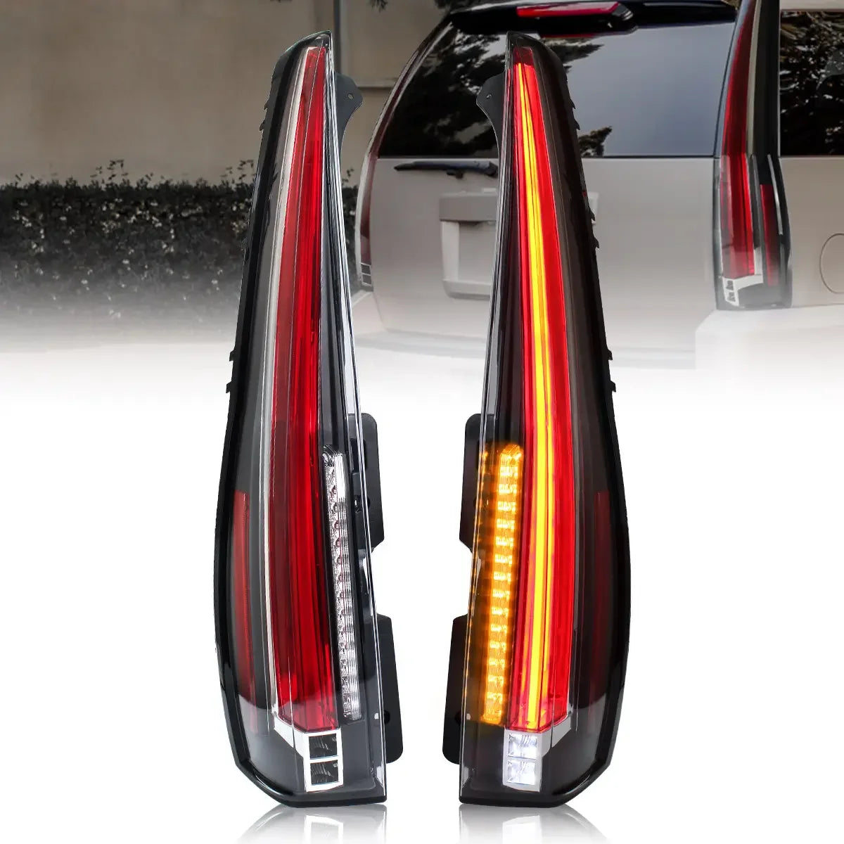 LED Tail Light Assembly With Start-up Animation For 2007-2014 GMC Yukon Chevy Tahoe Suburban 3th Gen — Auxbeam product