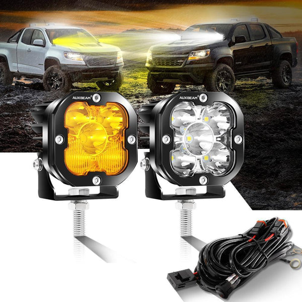 XP-ULTRA Series 3 Inch 80W 9600LM LED Pods Lights White&Amber — Auxbeam product