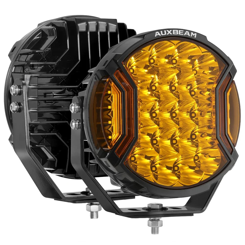 V-ULTRA Series | 9 Inch 300W LED Side Shooter Amber Driving Lights with Amber DRL — Auxbeam product