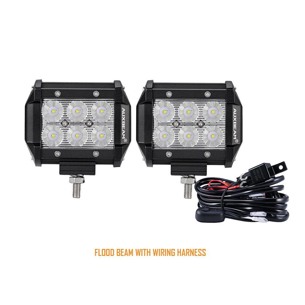 (2pcs/set) 4 inch 36W Flood Beam Off-road LED Work Light bar — Auxbeam product