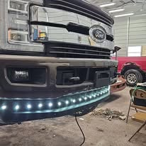 Ford with custom LED light bar install