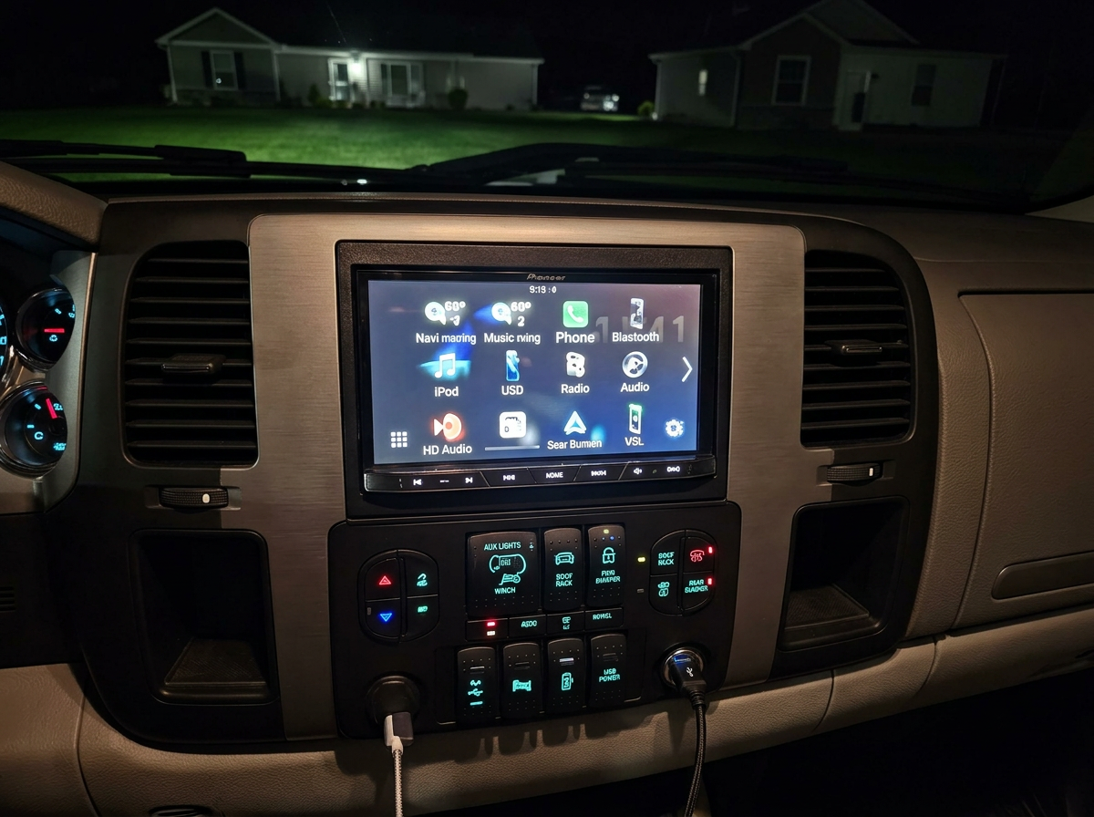 Custom head unit and switch panel install